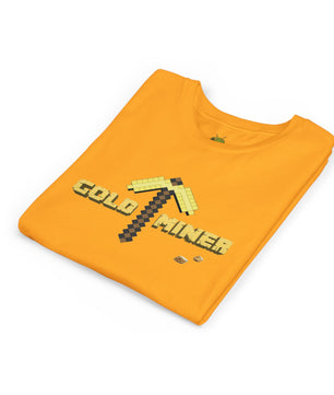 Kids Gold Miner T-Shirt - Fun Gaming Tee for Young Adventurers