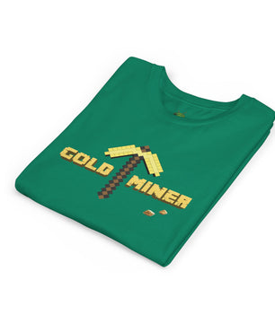 Kids Gold Miner T-Shirt - Fun Gaming Tee for Young Adventurers