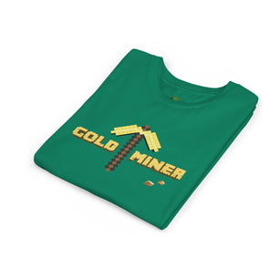 Kids Gold Miner T-Shirt - Fun Gaming Tee for Young Adventurers