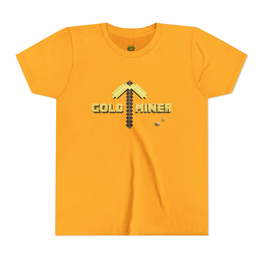 Kids Gold Miner T-Shirt - Fun Gaming Tee for Young Adventurers