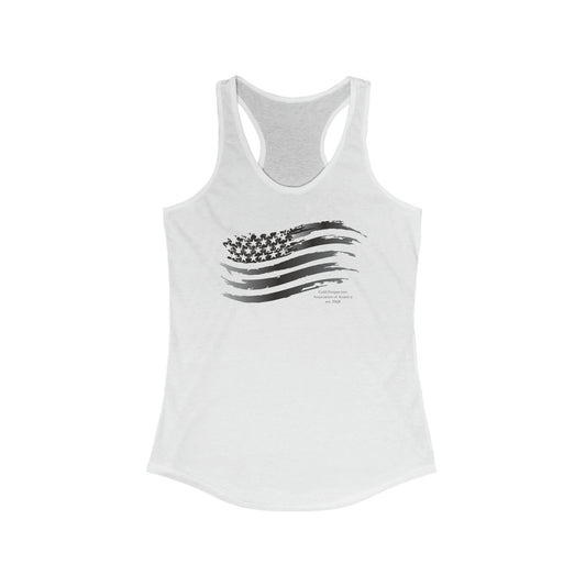 American Flag GPAA Women's Racerback Tank | Gold Prospectors Association of America