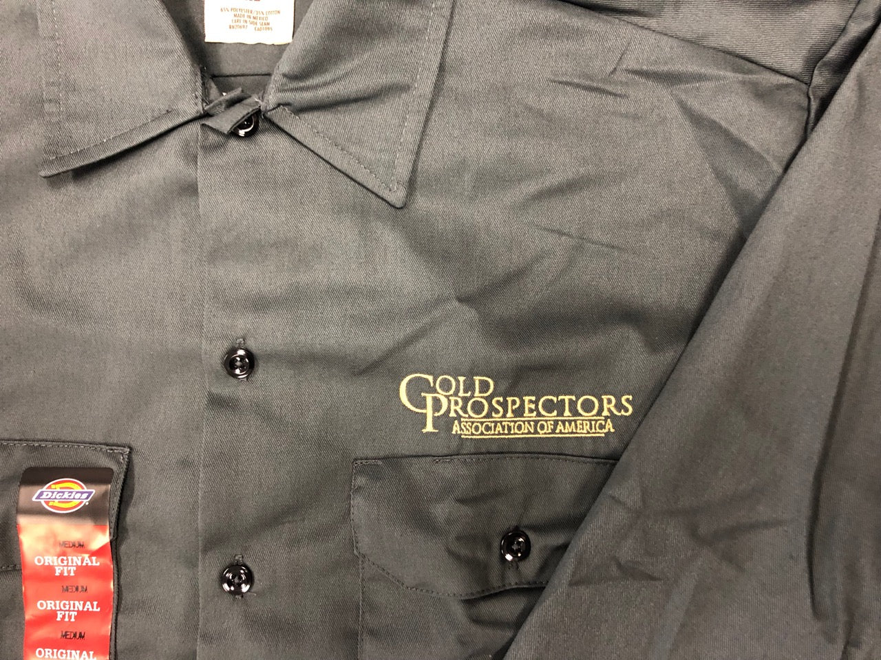 Dickies GPAA Button Up Long Sleeve - Gold Prospectors Association of America