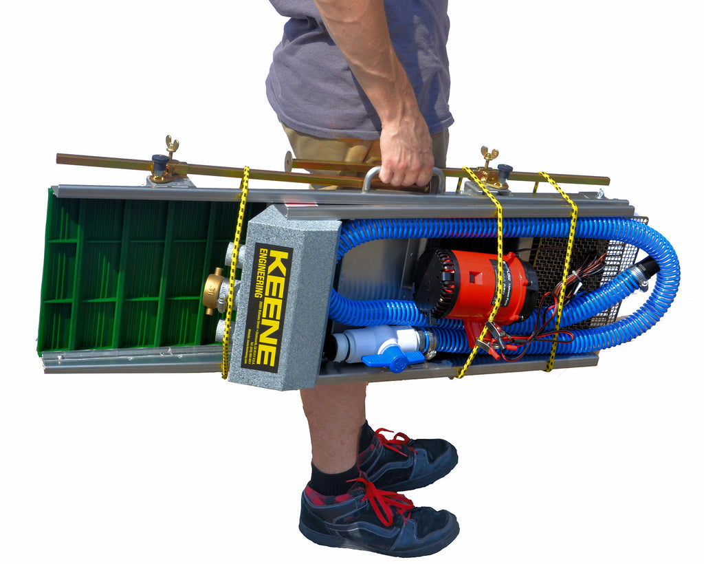 Keene MiniMax Power Sluice Concentrator – folded for carrying